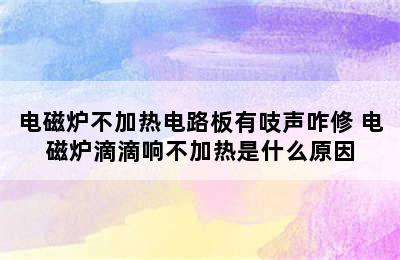 电磁炉不加热电路板有吱声咋修 电磁炉滴滴响不加热是什么原因